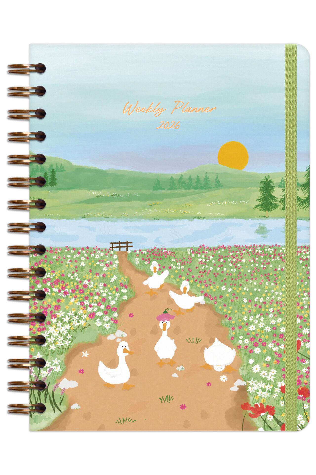 Matt Notebook 2026 Yılı A5 Haftalık Ajanda Spiralli 15x21 cm - 12 Aylık - Motivasyon Sayfalı Manzara