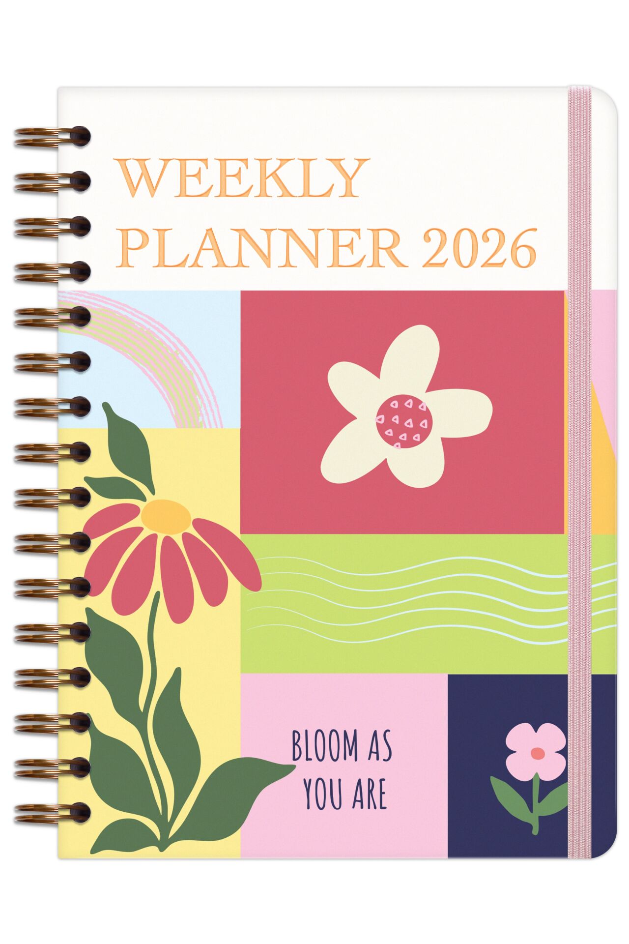 Matt Notebook 2026 Yılı A5 Haftalık Ajanda Spiralli 15x21 cm - 12 Aylık - Motivasyon Sayfalı