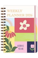 Matt Notebook 2026 Yılı A5 Haftalık Ajanda Spiralli 15x21 cm - 12 Aylık - Motivasyon Sayfalı