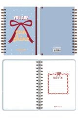 Matt Notebook 2026 Yılı A5 Haftalık Ajanda Spiralli 15x21 cm - 12 Aylık - Motivasyon Sayfalı Fiyonk