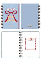 Matt Notebook 2026 Yılı A5 Haftalık Ajanda Spiralli 15x21 cm - 12 Aylık - Motivasyon Sayfalı Fiyonk