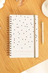 Matt Notebook 2025 Yılı Günlük Spiralli Ajanda 16x24 cm - 12 Aylık Puantiye