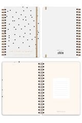 Matt Notebook 2025 Yılı Günlük Spiralli Ajanda 16x24 cm - 12 Aylık Puantiye