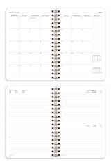 Matt Notebook 2025 Yılı Günlük Spiralli Ajanda 16x24 cm - 12 Aylık Puantiye