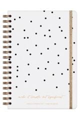 Matt Notebook 2025 Yılı Günlük Spiralli Ajanda 16x24 cm - 12 Aylık Puantiye