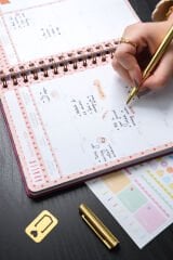 Matt Notebook 2026 Yılı A5 Haftalık Ajanda Spiralli 15x21 cm - 12 Aylık - Motivasyon Sayfalı