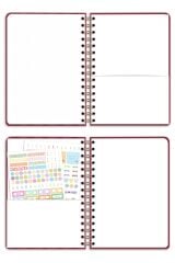 Matt Notebook 2026 Yılı A5 Haftalık Ajanda Spiralli 15x21 cm - 12 Aylık - Motivasyon Sayfalı