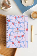 Matt Notebook 2025 Yılı Günlük Spiralli Ajanda 16x24 cm - 12 Aylık Çiçek
