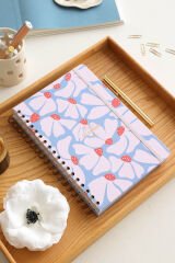 Matt Notebook 2025 Yılı Günlük Spiralli Ajanda 16x24 cm - 12 Aylık Çiçek