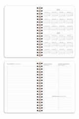 Matt Notebook 2025 Yılı Günlük Spiralli Ajanda 16x24 cm - 12 Aylık Leopar