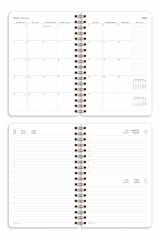 Matt Notebook 2025 Yılı Günlük Spiralli Ajanda 16x24 cm - 12 Aylık Leopar