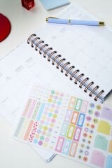 Matt Notebook 2026 Yılı A5 Ajanda Spiralli 15x21 cm - 12 Aylık Fiyonklar