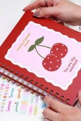 Matt Notebook 2026 Yılı A5 Ajanda Spiralli 15x21 cm - 12 Aylık Kiraz