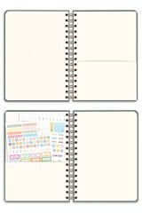 Matt Notebook 2026 Yılı A5 Keten Ajanda Spiralli 15x21 cm - 12 Aylık Yeşil