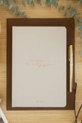 Matt Notebook 2025 Yılı A5 Tam Gün Ajanda 15x21 cm - 365 Gün Bej