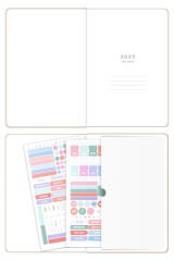 Matt Notebook 2025 Yılı A5 Tam Gün Ajanda 15x21 cm - 365 Gün Bej