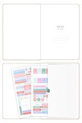 Matt Notebook 2025 Yılı A5 Tam Gün Ajanda 15x21 cm - 365 Gün Bej
