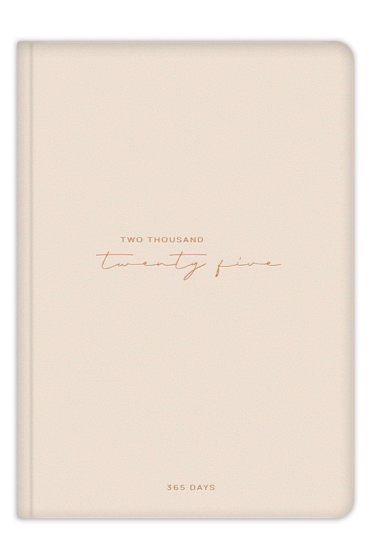 Matt Notebook 2025 Yılı A5 Tam Gün Ajanda 15x21 cm - 365 Gün Bej