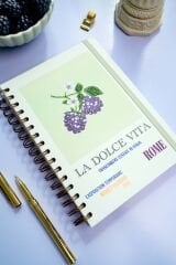 Matt Notebook 2026 Yılı A5 Ajanda Spiralli 15x21 cm - 12 Aylık Böğürtlen