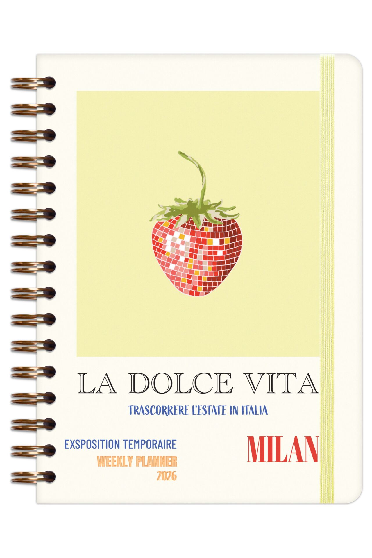 Matt Notebook 2026 Yılı A5 Ajanda Spiralli 15x21 cm - 12 Aylık Çilek