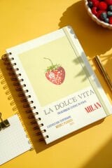 Matt Notebook 2026 Yılı A5 Ajanda Spiralli 15x21 cm - 12 Aylık Çilek