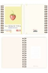 Matt Notebook 2026 Yılı A5 Ajanda Spiralli 15x21 cm - 12 Aylık Çilek