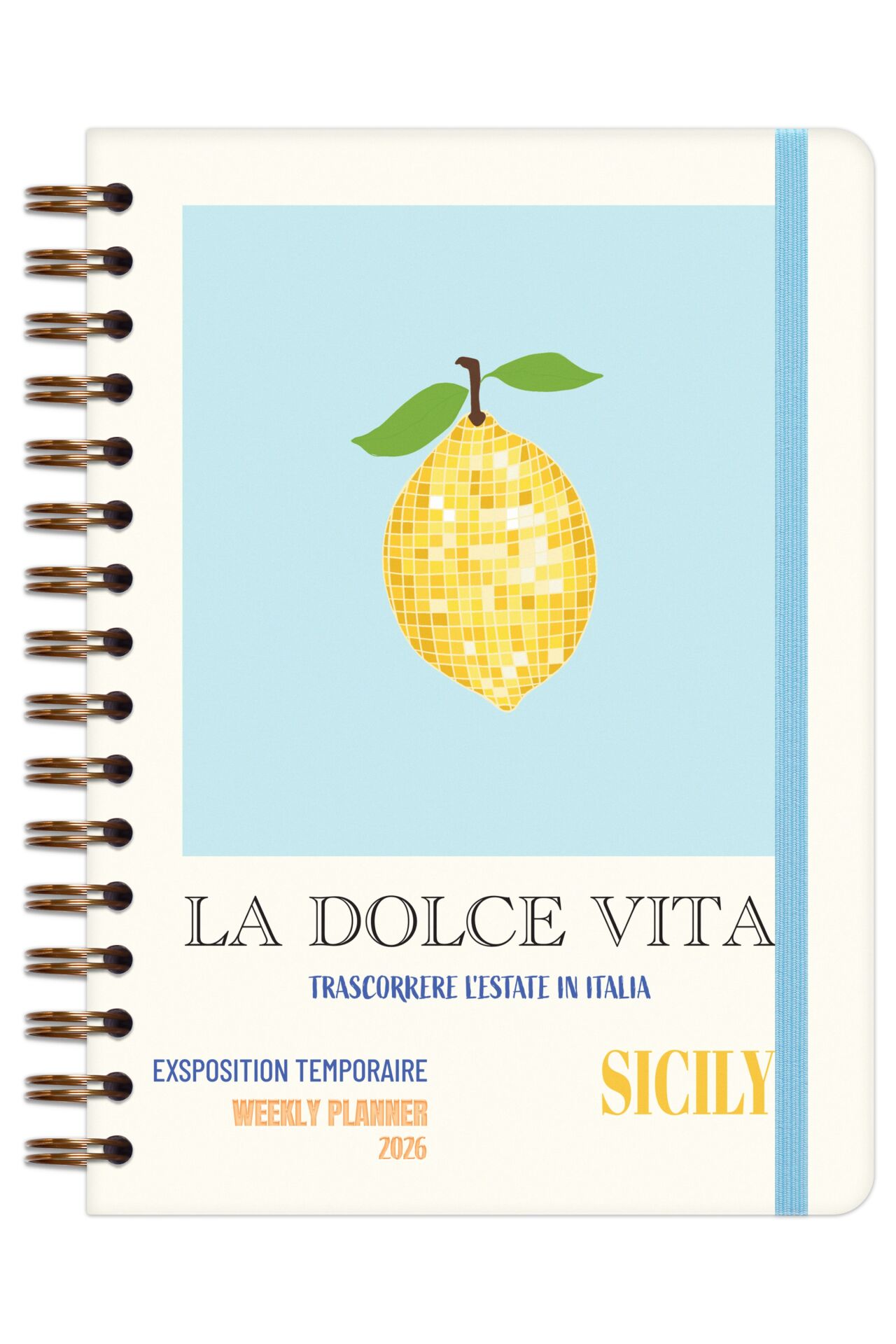 Matt Notebook 2026 Yılı A5 Ajanda Spiralli 15x21 cm - 12 Aylık Limon