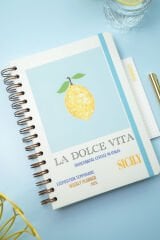 Matt Notebook 2026 Yılı A5 Ajanda Spiralli 15x21 cm - 12 Aylık Limon