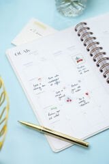Matt Notebook 2026 Yılı A5 Ajanda Spiralli 15x21 cm - 12 Aylık Limon