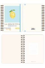 Matt Notebook 2026 Yılı A5 Ajanda Spiralli 15x21 cm - 12 Aylık Limon