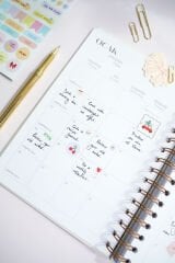 Matt Notebook 2026 Yılı A5 Ajanda Spiralli 15x21 cm - 12 Aylık Kiraz