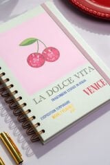 Matt Notebook 2026 Yılı A5 Ajanda Spiralli 15x21 cm - 12 Aylık Kiraz