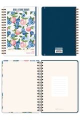 Matt Notebook 2026 Yılı B5 Haftalık Ajanda Spiralli 17x24 cm - 12 Aylık Yaban Mersini