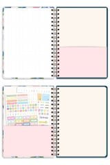 Matt Notebook 2026 Yılı B5 Haftalık Ajanda Spiralli 17x24 cm - 12 Aylık Yaban Mersini