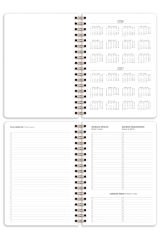 Matt Notebook 2026 Yılı B5 Haftalık Ajanda Spiralli 17x24 cm - 12 Aylık Yaban Mersini