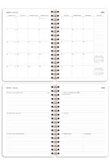 Matt Notebook 2026 Yılı B5 Haftalık Ajanda Spiralli 17x24 cm - 12 Aylık Yaban Mersini
