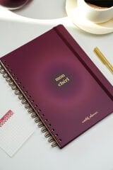 Matt Notebook 2026 Yılı B5 Haftalık Ajanda Spiralli 17x24 cm - 12 Aylık