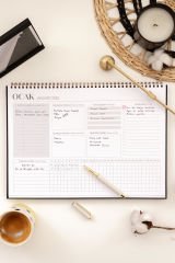 Matt Notebook 2025 Masaüstü Planlayıcı Takvim 25x35 cm - Siyah