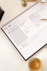 Matt Notebook 2025 Masaüstü Planlayıcı Takvim 25x35 cm - Siyah
