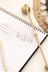 Matt Notebook 2025 Masaüstü Planlayıcı Takvim 25x35 cm - Siyah