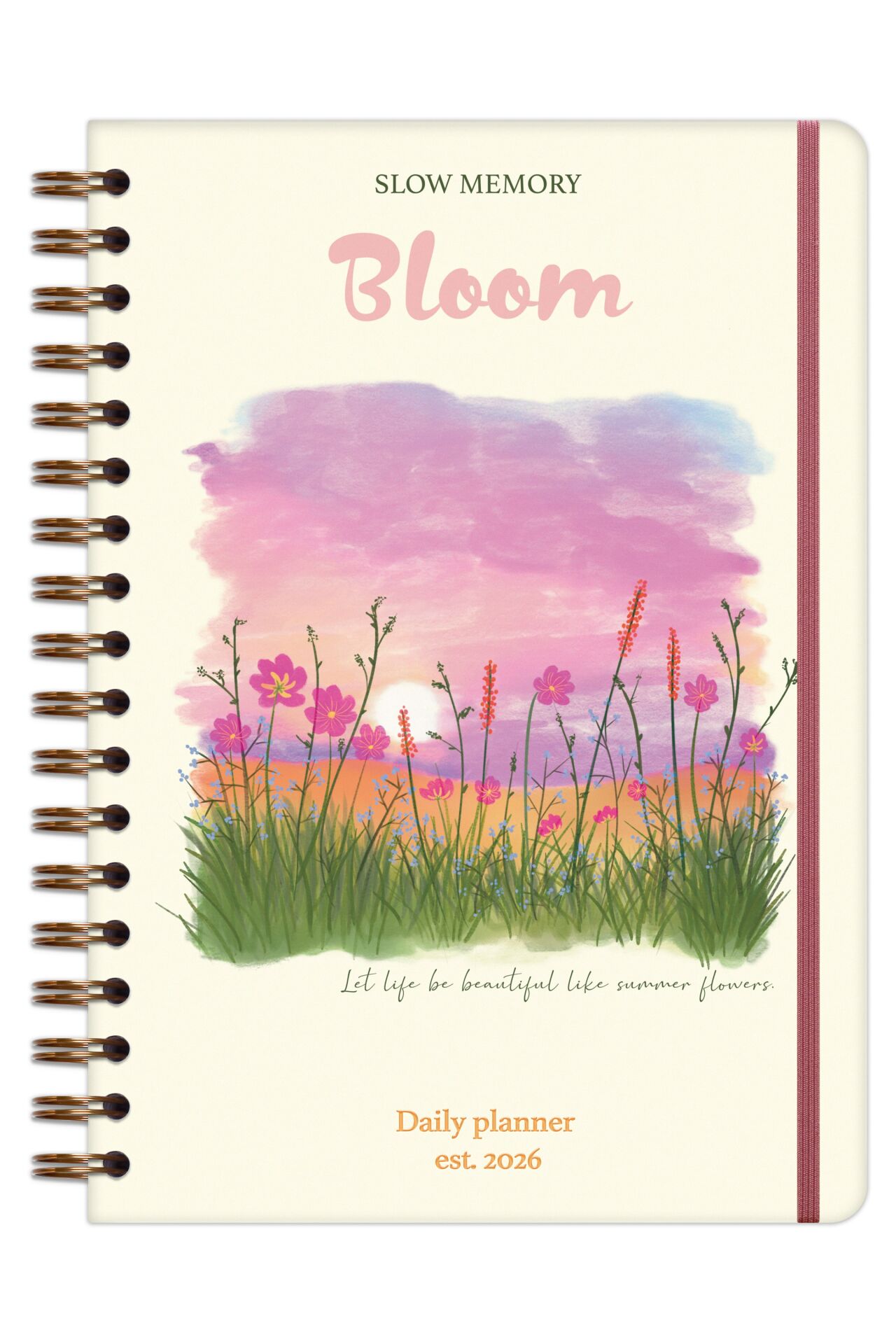 Matt Notebook 2026 Yılı Günlük Spiralli Ajanda 16x24 cm - 12 Aylık Manzara