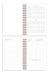 Matt Notebook 2026 Yılı Günlük Spiralli Ajanda 16x24 cm - 12 Aylık Kalpler