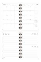 Matt Notebook 2026 Yılı Günlük Spiralli Ajanda 16x24 cm - 12 Aylık Kalpler