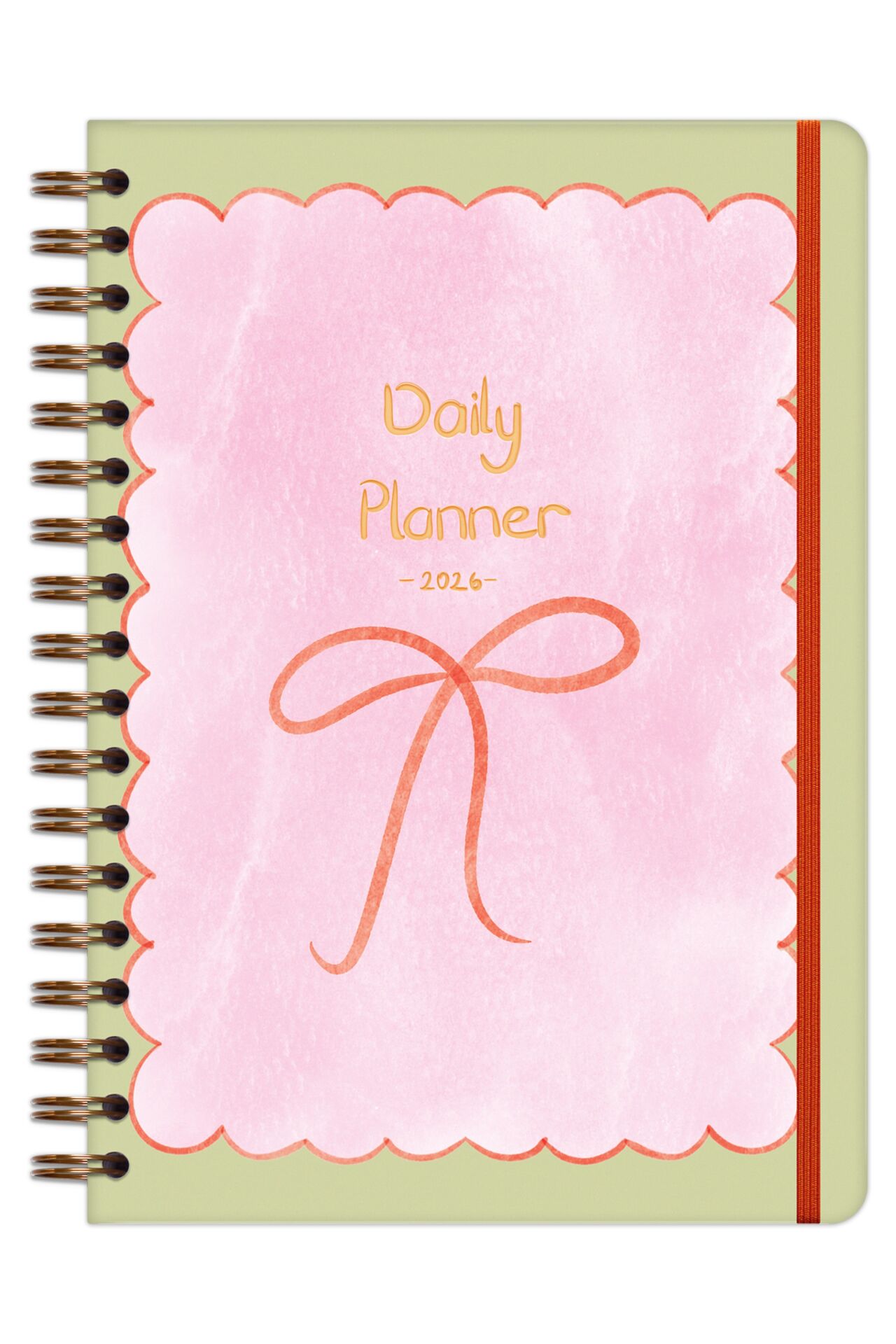 Matt Notebook 2026 Yılı Günlük Spiralli Ajanda 16x24 cm - 12 Aylık Fiyonk