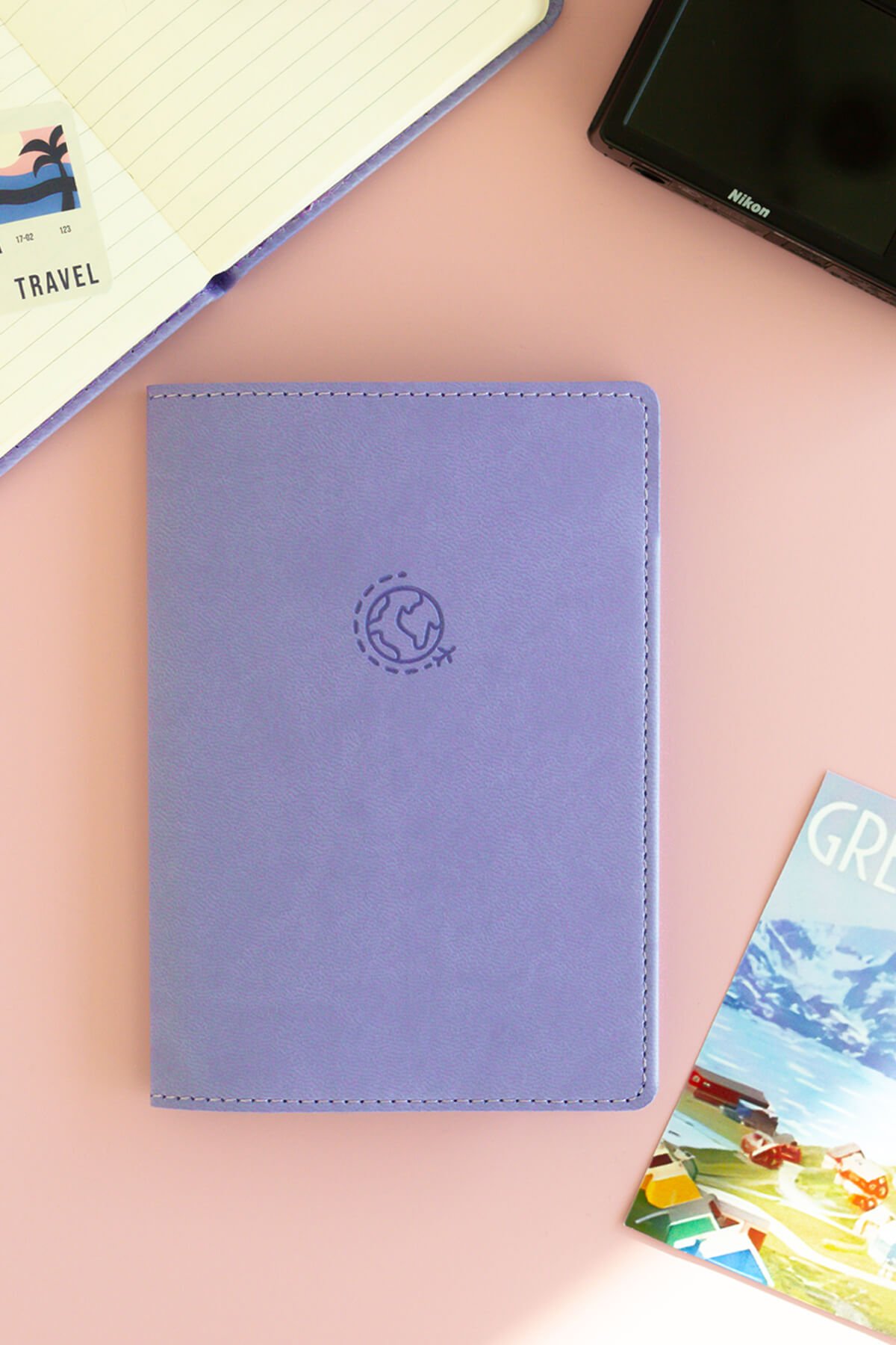 Matt Notebook Pasaport Kılıfı Lila