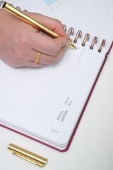 Matt Notebook 2026 Yılı Günlük Spiralli Ajanda 16x24 cm - 12 Aylık Bordo