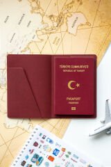 Matt Notebook Pasaport Kılıfı Bordo