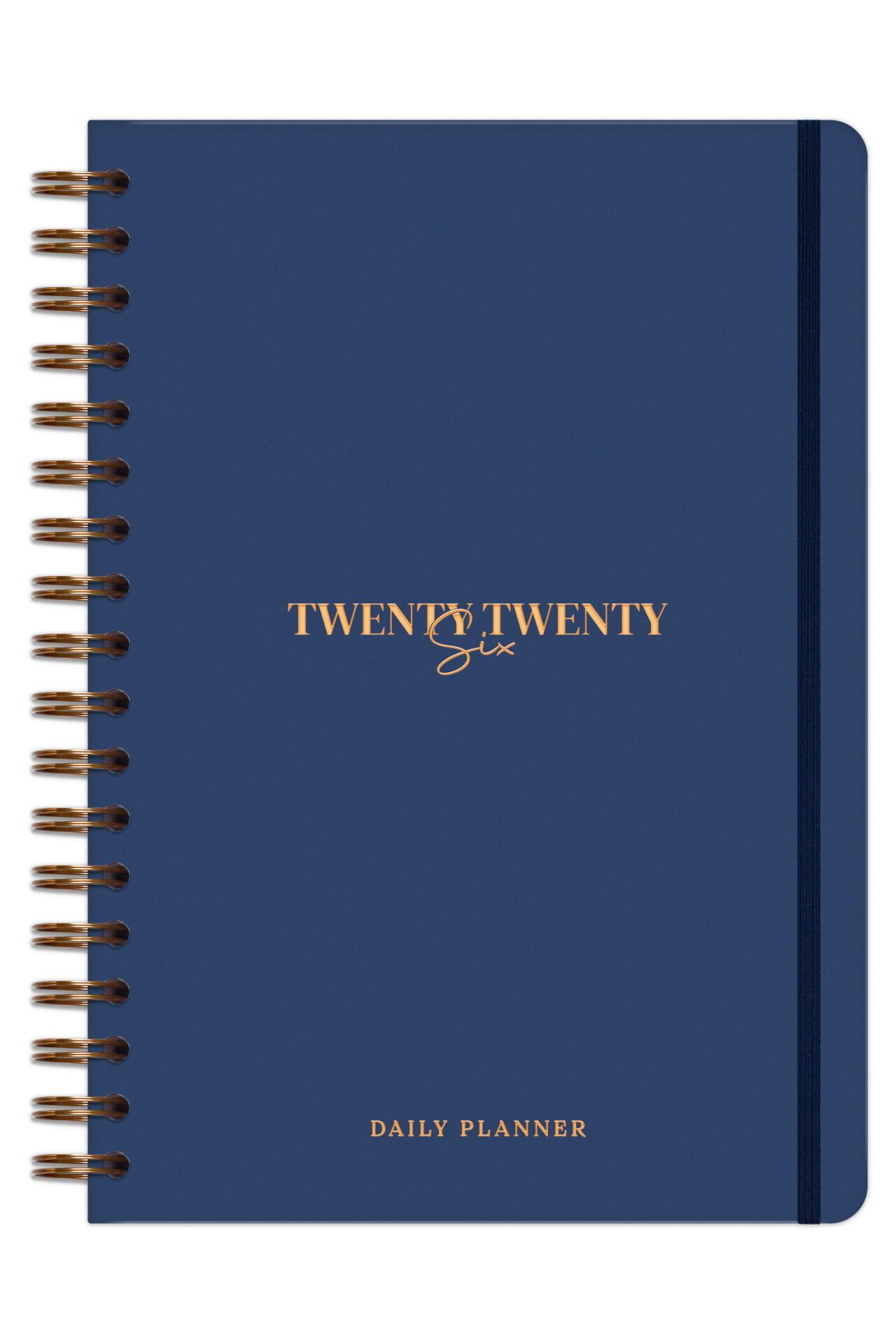 Matt Notebook 2026 Yılı Günlük Spiralli Ajanda 16x24 cm - 12 Aylık Lacivert