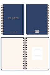 Matt Notebook 2026 Yılı Günlük Spiralli Ajanda 16x24 cm - 12 Aylık Lacivert