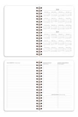 Matt Notebook 2026 Yılı Günlük Spiralli Ajanda 16x24 cm - 12 Aylık Lacivert